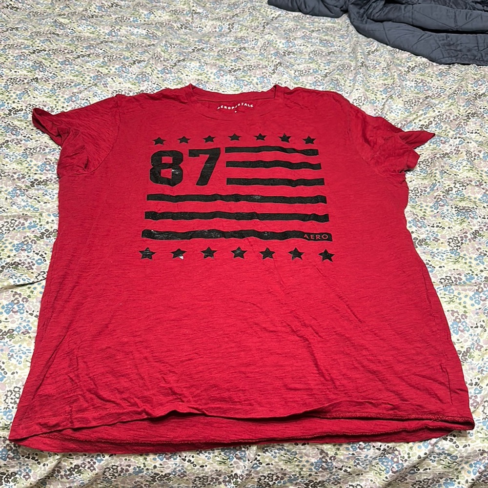 Aéropastale 87 Flag Graphic Tee Size L